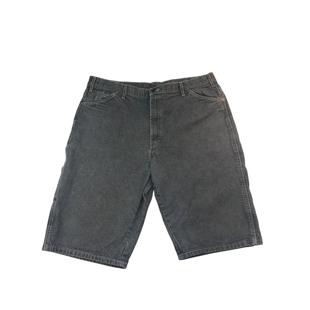 Dickies Mens Loose Fit Carpenter Shorts Black Denim W42 ER305BK Workwear Utility